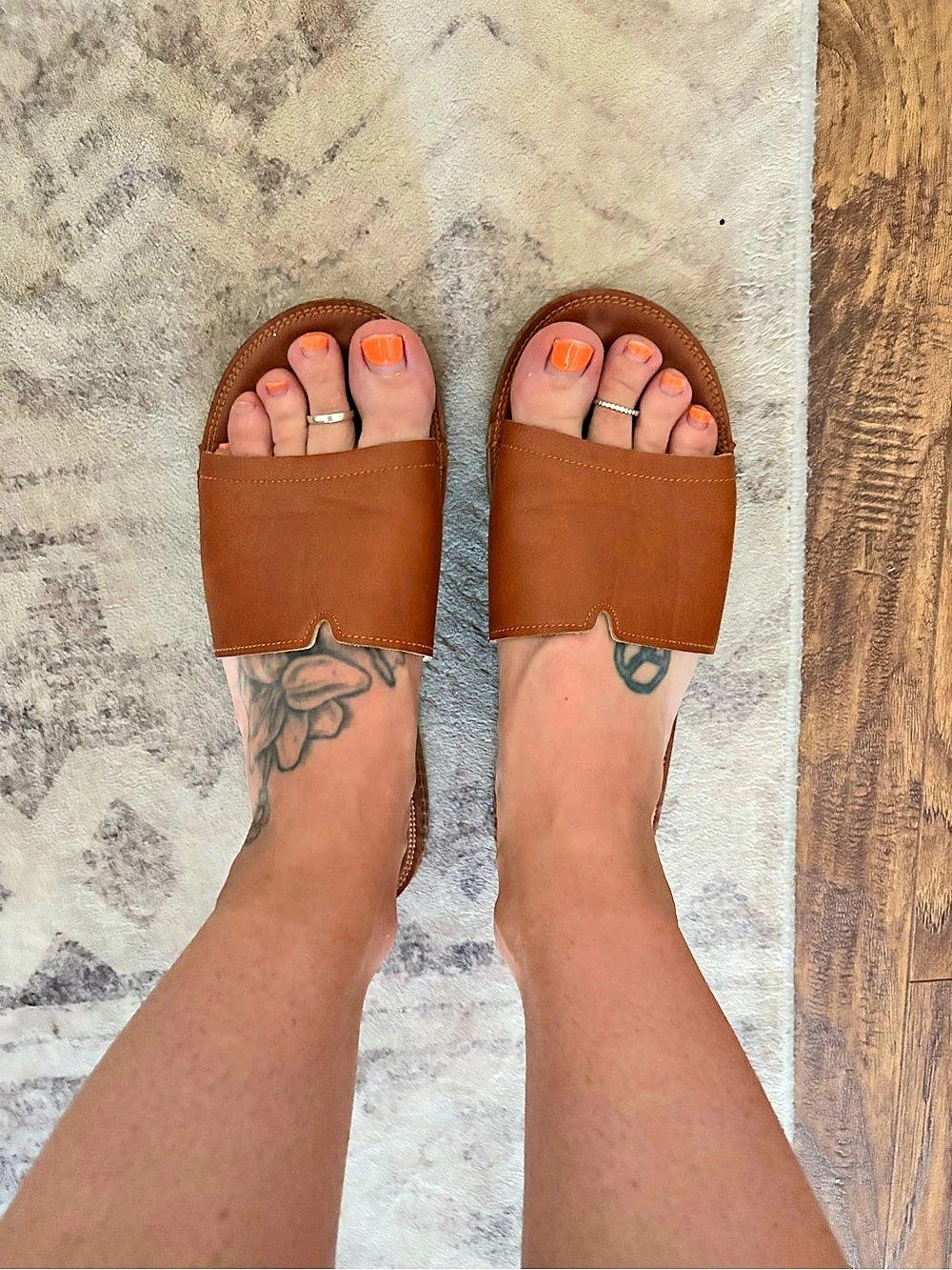 Brown Slide Sandals